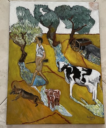 Kibbutz scene di fattoria - -,